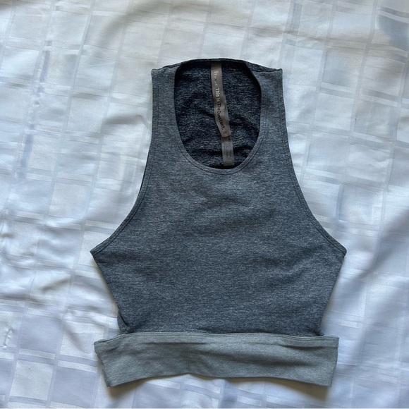 The Constant (Aritzia) Two Tone Split Back Grey Sports Bra - Picture 13 of 13